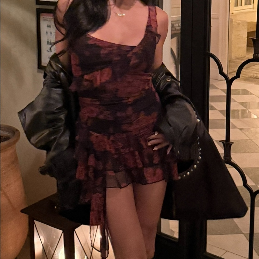 Mini ruffle dress